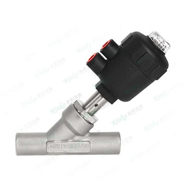 Pneumatic welded Angle seat valve - large