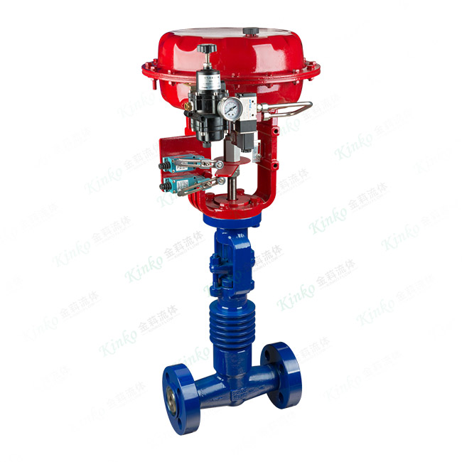 Pneumatic high-temperature control valve