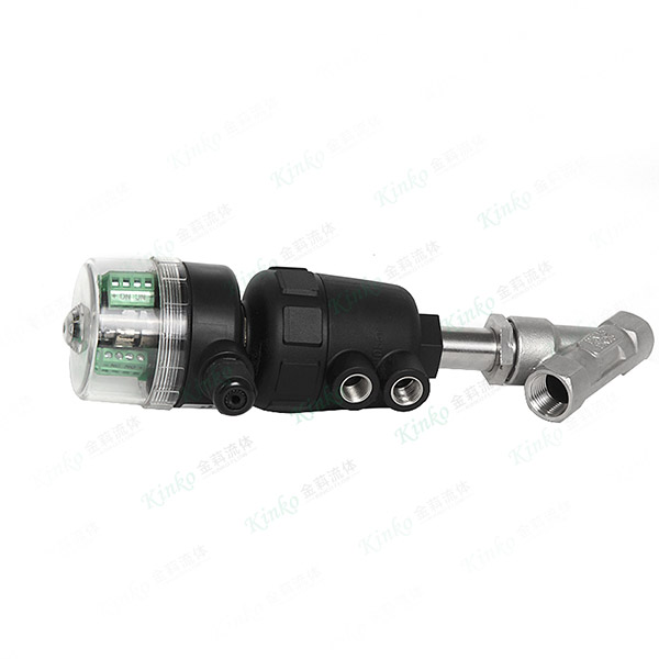 Regulating pneumatic threaded Angle seat valve