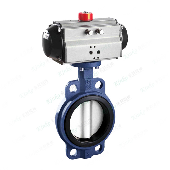 Pneumatic soft-sealed centerline butterfly valve
