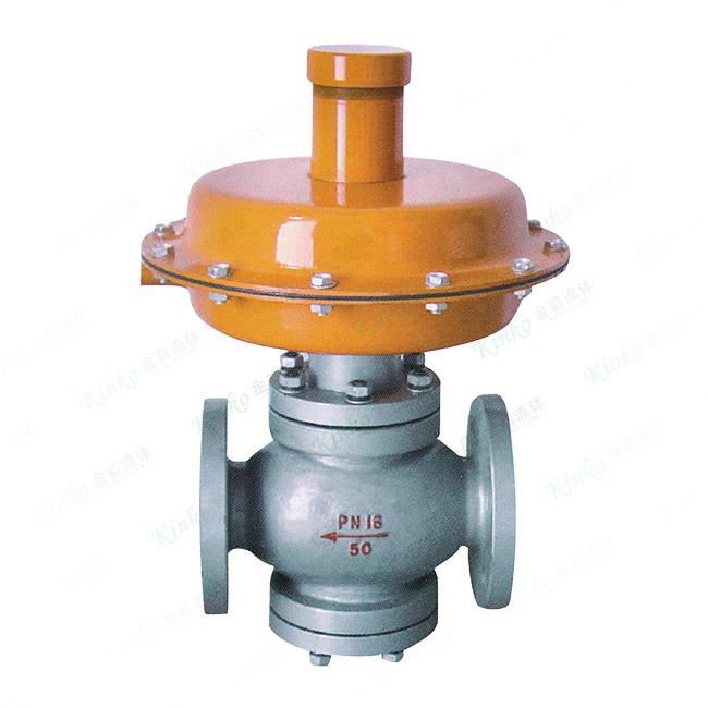 Pneumatic three-way control valve