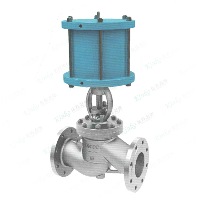Pneumatic stop valve
