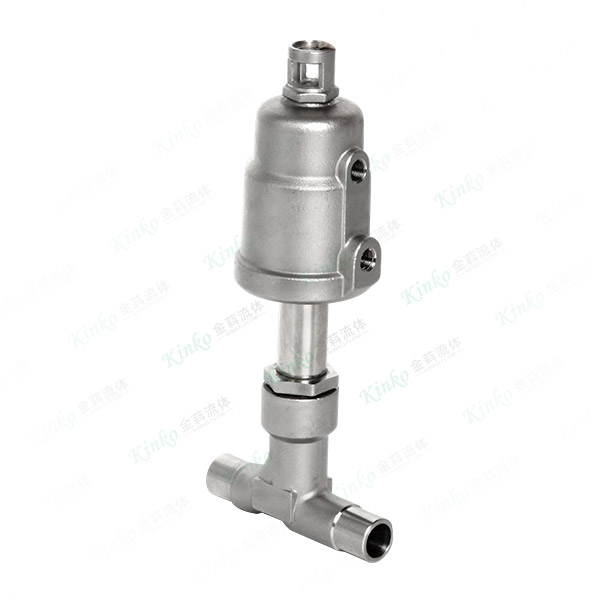 All-stainless steel pneumatic straight-through Angle seat valve