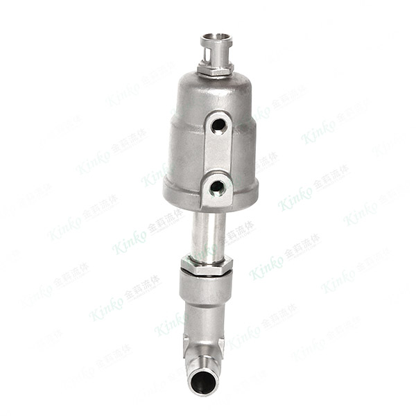All-stainless steel pneumatic straight-through Angle seat valve