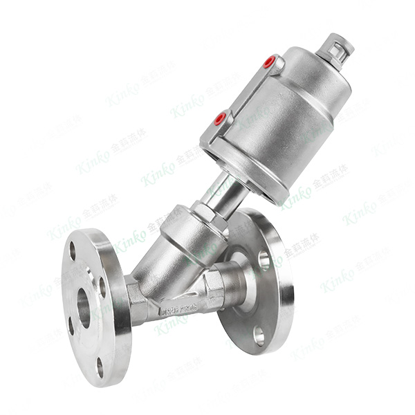 All-stainless steel pneumatic flange Angle seat valve