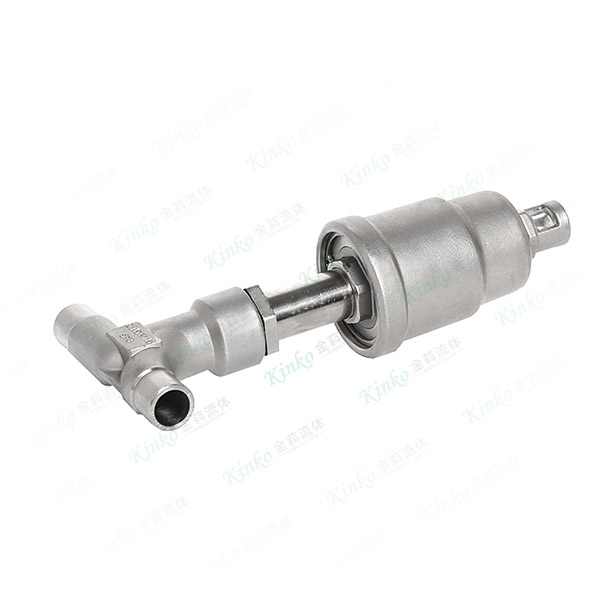 All-stainless steel pneumatic straight-through Angle seat valve