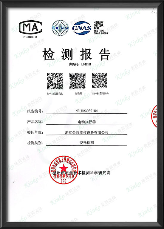Electric actuator IP68 qualification -1
