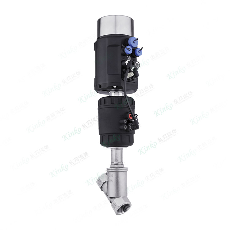 The pneumatic threaded Angle valve is equipped with signal feedback