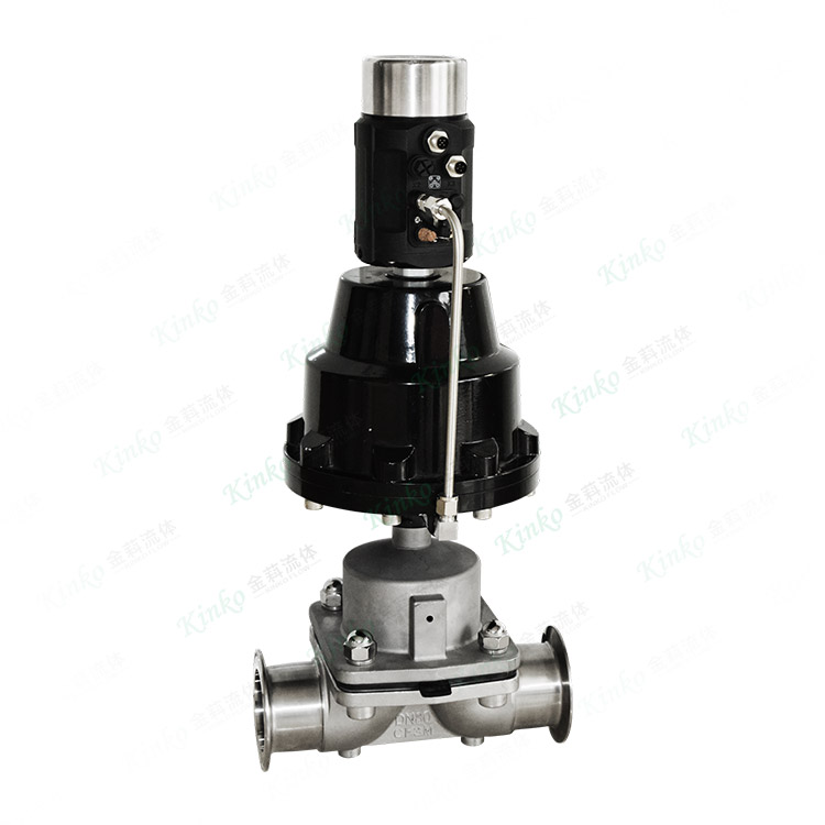 Regulating pneumatic quick-install diaphragm valve