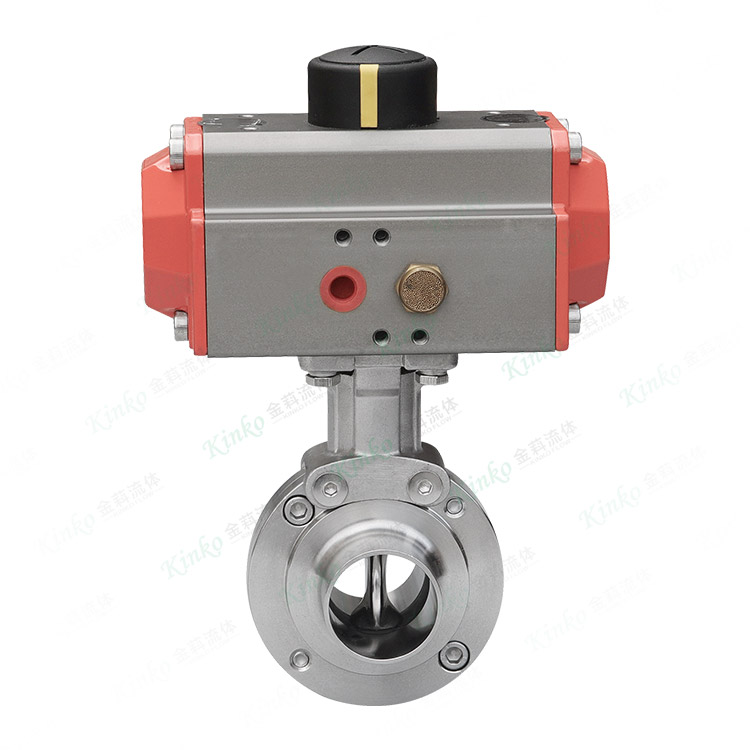 Pneumatic welded butterfly valve